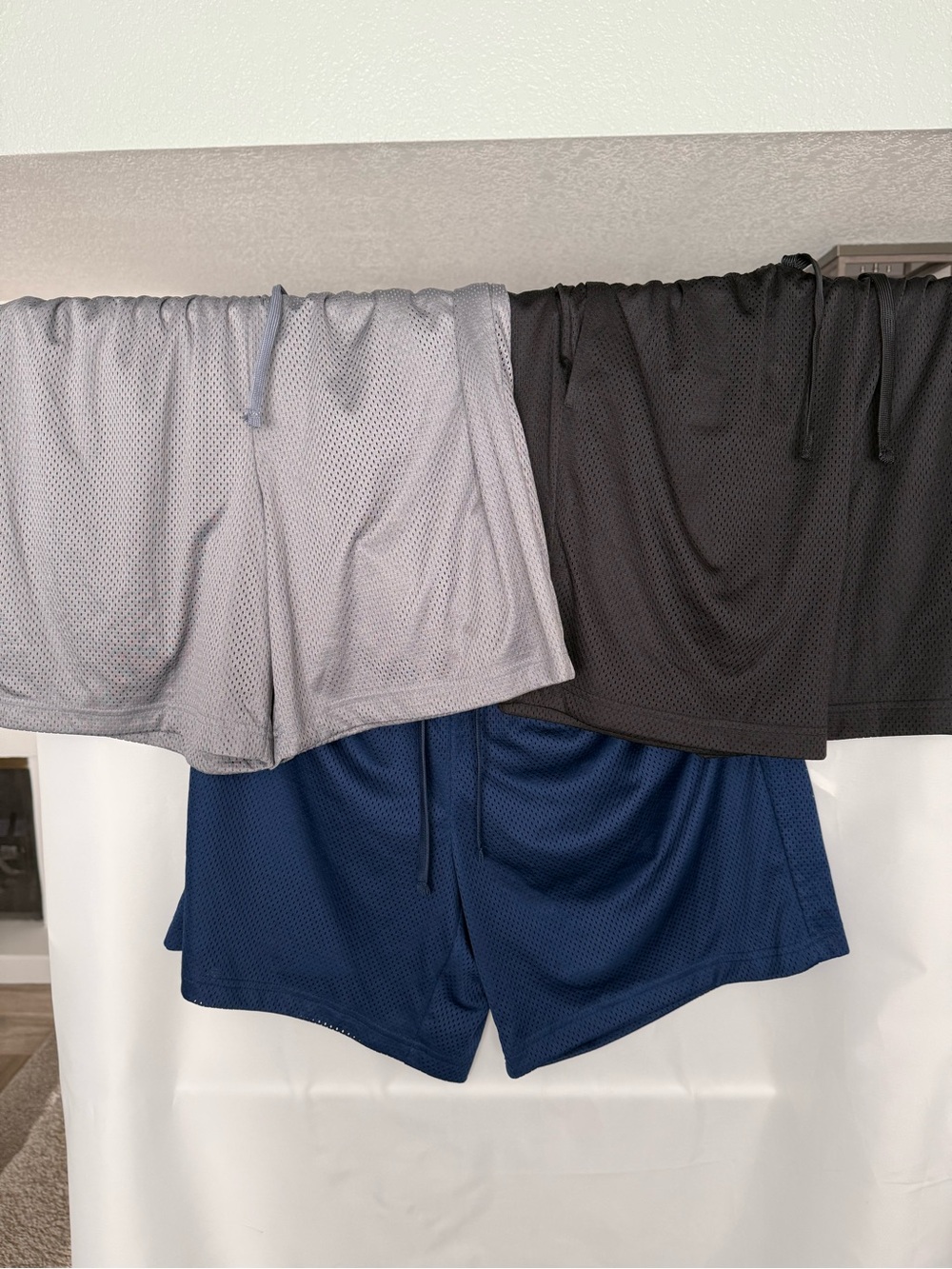 tek gear Men's Athletic Shorts in Gray, Black, Navy